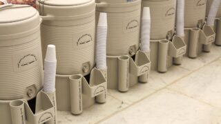 Zamzam coolers inside the Holy Mosque